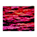 Red  Waves Abstract Series No15 Cosmetic Bag (XL) Back