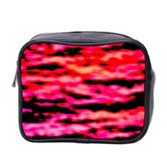 Red  Waves Abstract Series No15 Mini Toiletries Bag (two Sides) by DimitriosArt