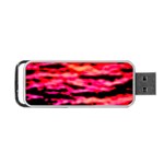 Red  Waves Abstract Series No15 Portable USB Flash (Two Sides) Front