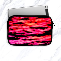 Red  Waves Abstract Series No15 Apple Ipad Mini Zipper Cases by DimitriosArt