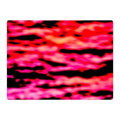 Red  Waves Abstract Series No15 Double Sided Flano Blanket (mini)  by DimitriosArt