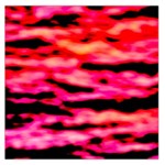 Red  Waves Abstract Series No15 Large Satin Scarf (Square) Front