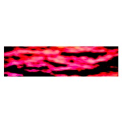 Red  Waves Abstract Series No15 Satin Scarf (oblong) by DimitriosArt