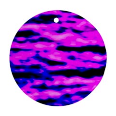 Purple  Waves Abstract Series No6 Ornament (round) by DimitriosArt