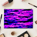 Purple  Waves Abstract Series No6 Cosmetic Bag (Large) Back