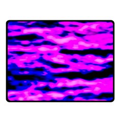 Purple  Waves Abstract Series No6 Fleece Blanket (small) by DimitriosArt