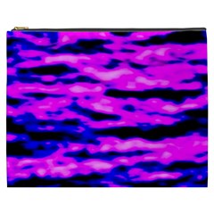 Purple  Waves Abstract Series No6 Cosmetic Bag (xxxl) by DimitriosArt