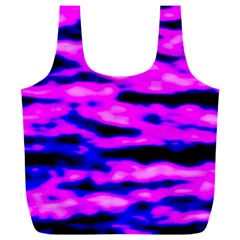 Purple  Waves Abstract Series No6 Full Print Recycle Bag (xxxl) by DimitriosArt