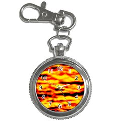 Red  Waves Abstract Series No16 Key Chain Watches by DimitriosArt