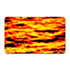 Red  Waves Abstract Series No16 Magnet (rectangular) by DimitriosArt