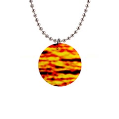 Red  Waves Abstract Series No16 1  Button Necklace by DimitriosArt