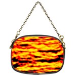 Red  Waves Abstract Series No16 Chain Purse (One Side) Front