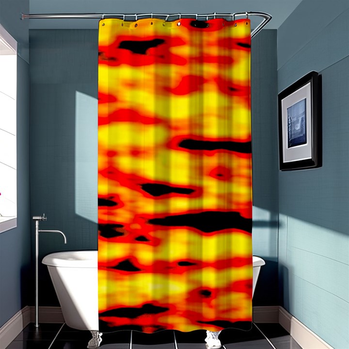 Red  Waves Abstract Series No16 Shower Curtain 36  x 72  (Stall) 