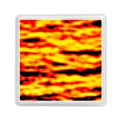 Red  Waves Abstract Series No16 Memory Card Reader (square) by DimitriosArt