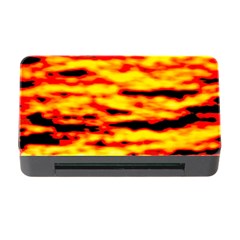 Red  Waves Abstract Series No16 Memory Card Reader With Cf by DimitriosArt