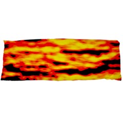 Red  Waves Abstract Series No16 Body Pillow Case Dakimakura (two Sides) by DimitriosArt