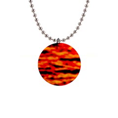 Red  Waves Abstract Series No17 1  Button Necklace by DimitriosArt