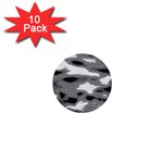 Black Waves Abstract Series No 1 1  Mini Buttons (10 pack)  Front