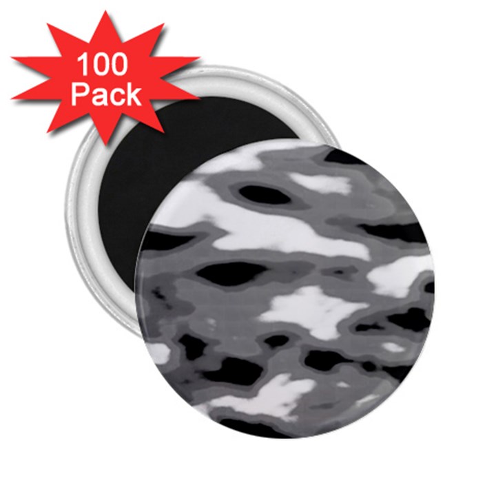 Black Waves Abstract Series No 1 2.25  Magnets (100 pack) 