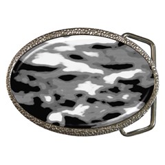 Black Waves Abstract Series No 1 Belt Buckles by DimitriosArt