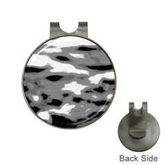 Black Waves Abstract Series No 1 Hat Clips With Golf Markers by DimitriosArt