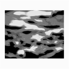 Black Waves Abstract Series No 1 Small Glasses Cloth by DimitriosArt