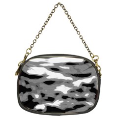 Black Waves Abstract Series No 1 Chain Purse (two Sides) by DimitriosArt