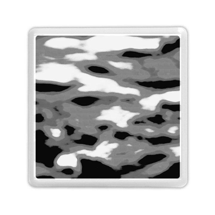 Black Waves Abstract Series No 1 Memory Card Reader (Square)