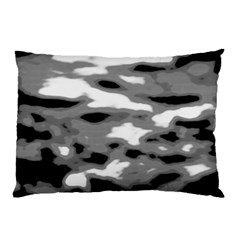 Black Waves Abstract Series No 1 Pillow Case (two Sides) by DimitriosArt