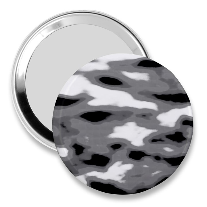 Black Waves Abstract Series No 1 3  Handbag Mirrors