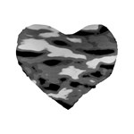 Black Waves Abstract Series No 1 Standard 16  Premium Heart Shape Cushions Front