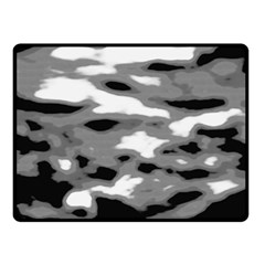 Black Waves Abstract Series No 1 Double Sided Fleece Blanket (small)  by DimitriosArt