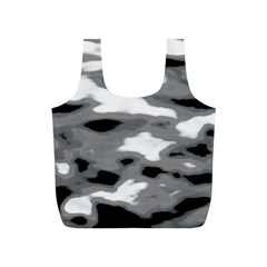 Black Waves Abstract Series No 1 Full Print Recycle Bag (s) by DimitriosArt