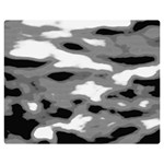 Black Waves Abstract Series No 1 Double Sided Flano Blanket (Medium)  60 x50  Blanket Back