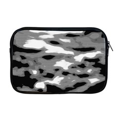 Black Waves Abstract Series No 1 Apple Macbook Pro 17  Zipper Case by DimitriosArt