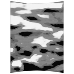 Black Waves Abstract Series No 1 Back Support Cushion by DimitriosArt