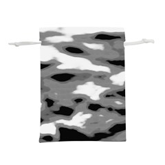 Black Waves Abstract Series No 1 Lightweight Drawstring Pouch (l) by DimitriosArt