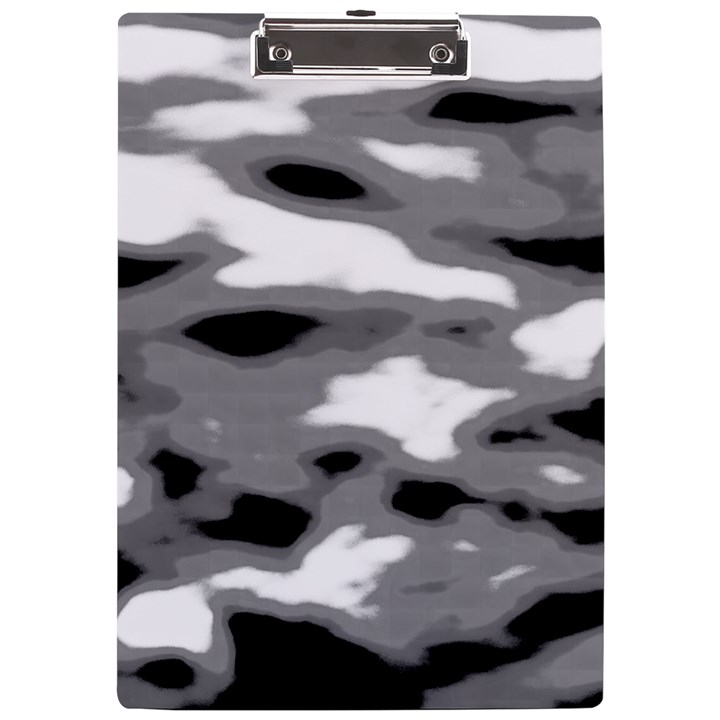 Black Waves Abstract Series No 1 A4 Clipboard