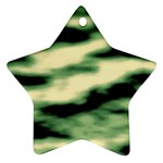 Green  Waves Abstract Series No14 Ornament (Star) Front