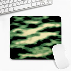 Green  Waves Abstract Series No14 Large Mousepads by DimitriosArt