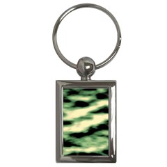 Green  Waves Abstract Series No14 Key Chain (rectangle) by DimitriosArt