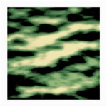 Green  Waves Abstract Series No14 Medium Glasses Cloth Front