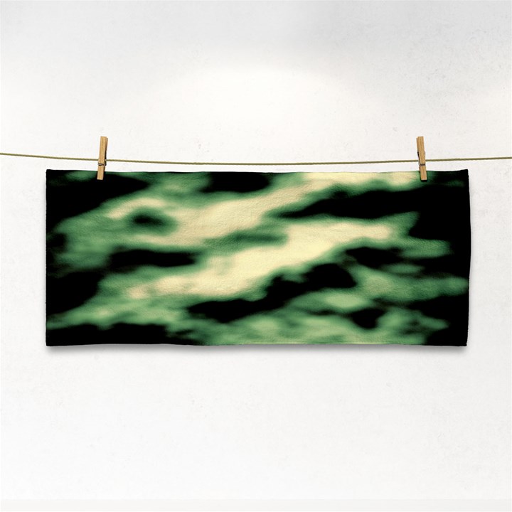 Green  Waves Abstract Series No14 Hand Towel