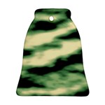 Green  Waves Abstract Series No14 Bell Ornament (Two Sides) Front