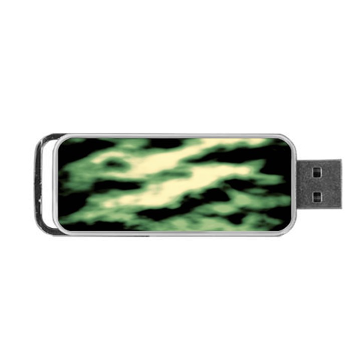 Green  Waves Abstract Series No14 Portable USB Flash (Two Sides)