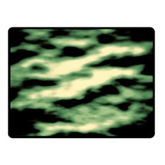 Green  Waves Abstract Series No14 Double Sided Fleece Blanket (small)  by DimitriosArt