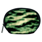 Green  Waves Abstract Series No14 Accessory Pouch (Medium) Front