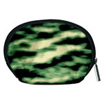 Green  Waves Abstract Series No14 Accessory Pouch (Medium) Back