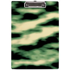 Green  Waves Abstract Series No14 A4 Clipboard