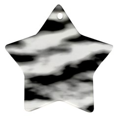 Black Waves Abstract Series No 2 Ornament (star) by DimitriosArt